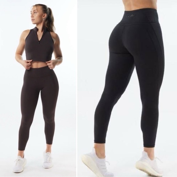 Alphalete Black Pulse Surge Ankle 7/8 Leggings Size XS/S - Picture 1 of 6